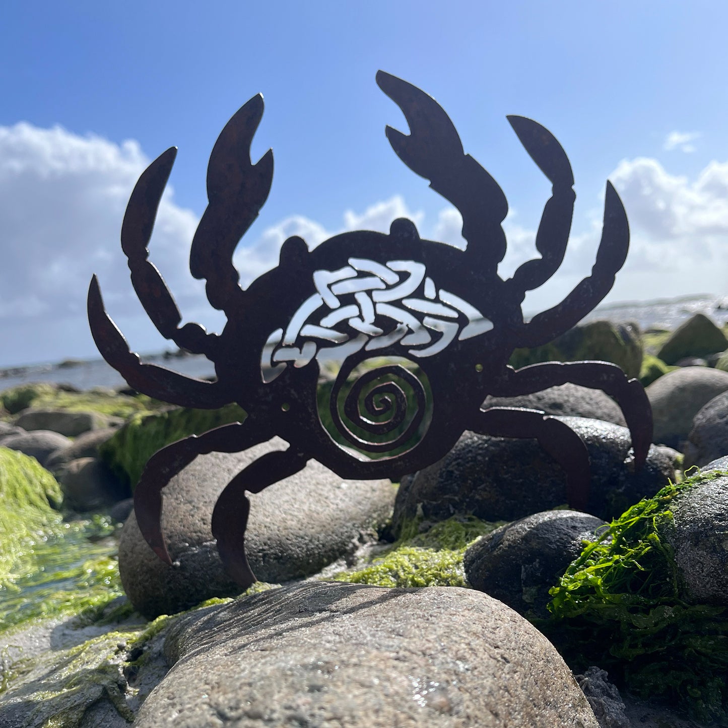 Native Irish Crab metal sculpture