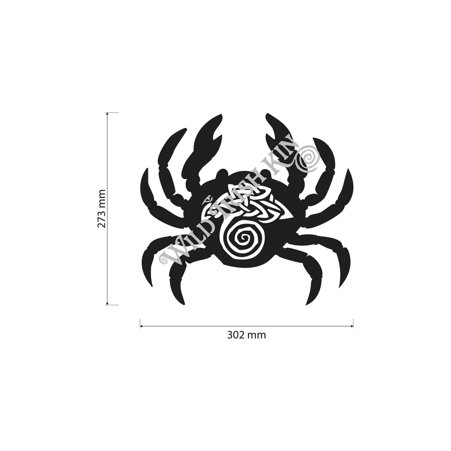 Native Irish Crab metal sculpture