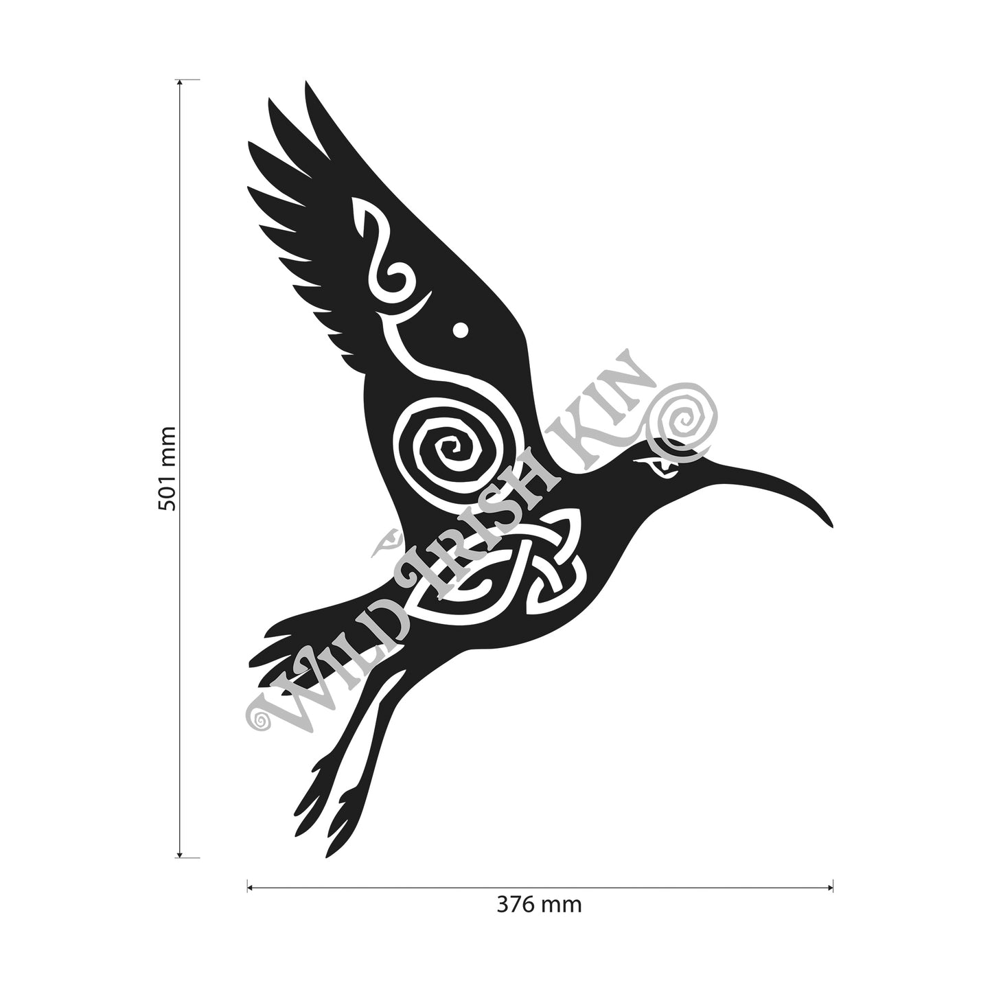 Native Irish Curlew metal sculpture