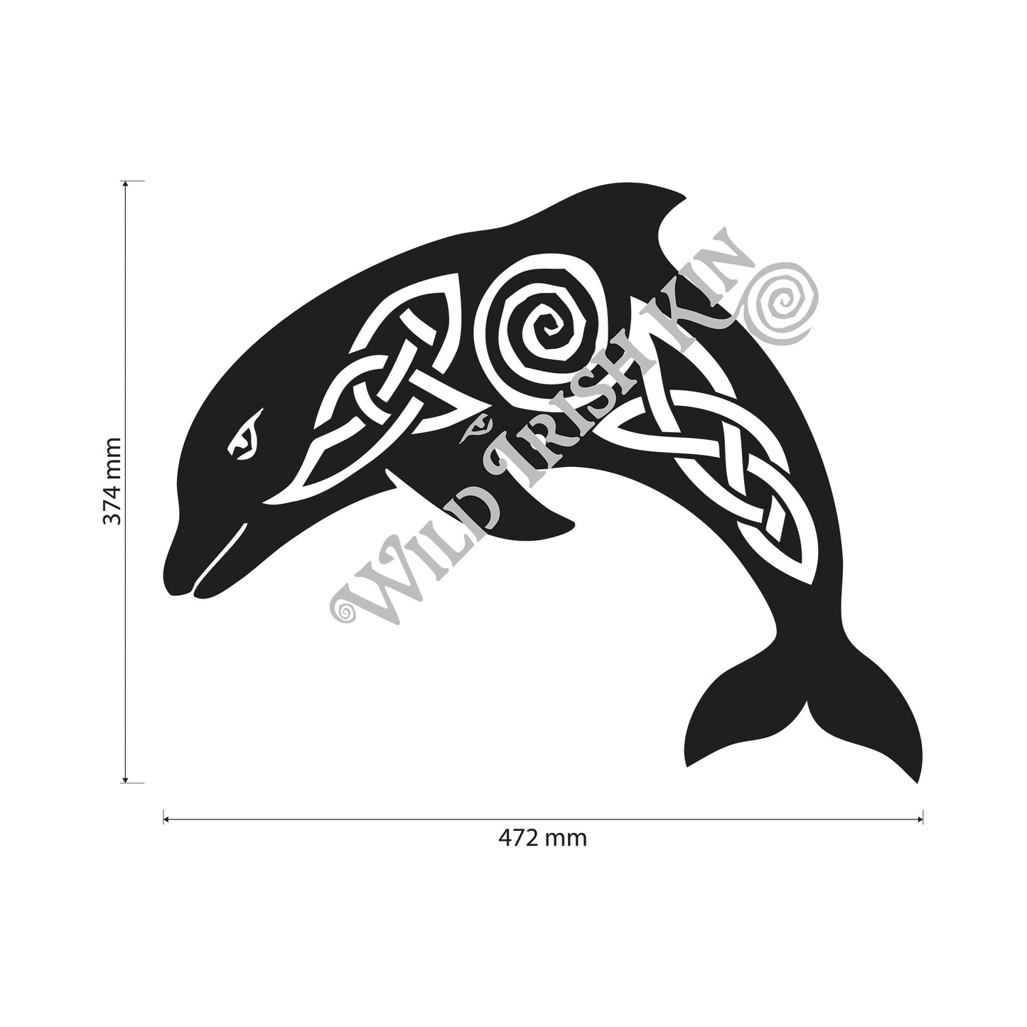 Native Irish Dolphin metal sculpture
