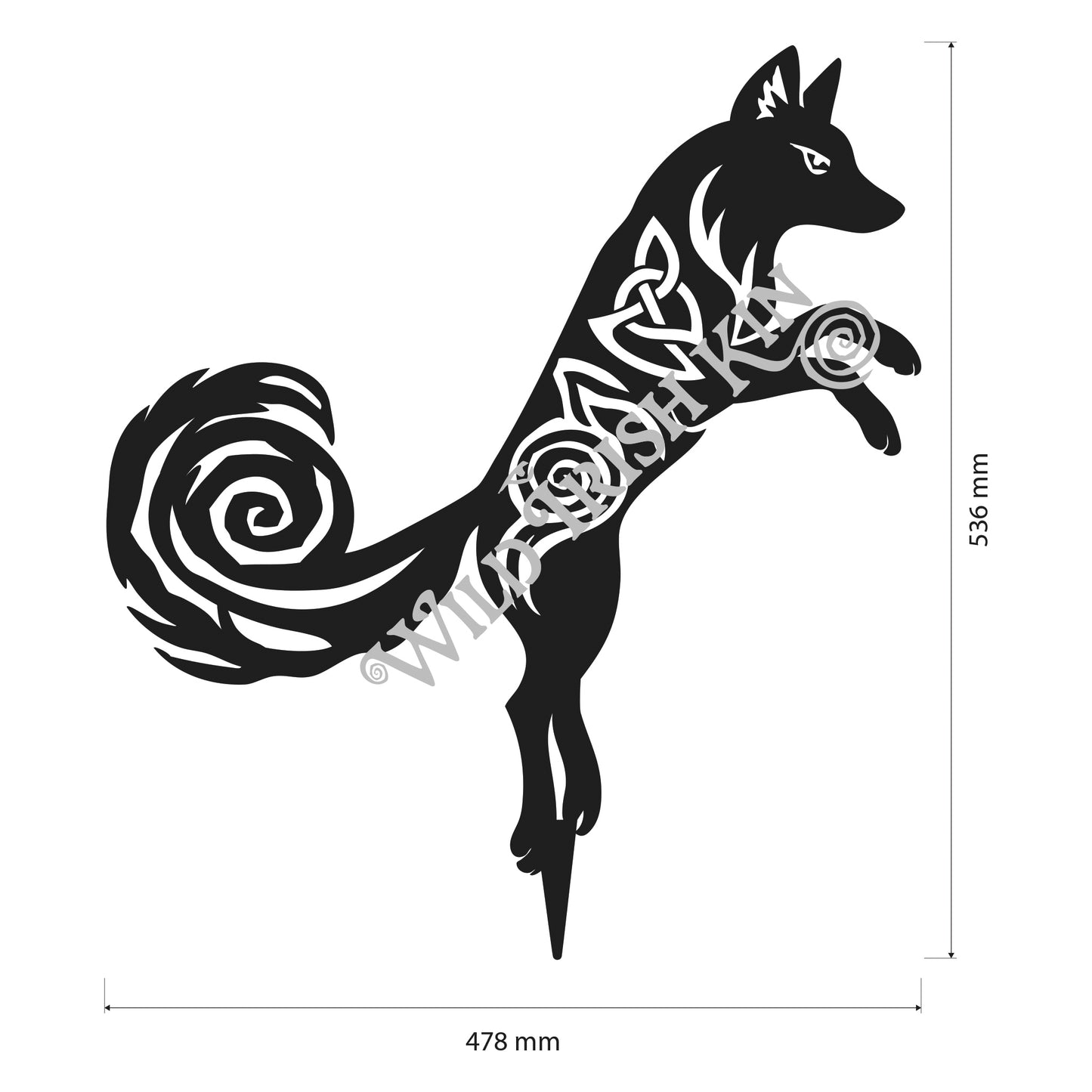 Wild Native Red Fox metal sculpture