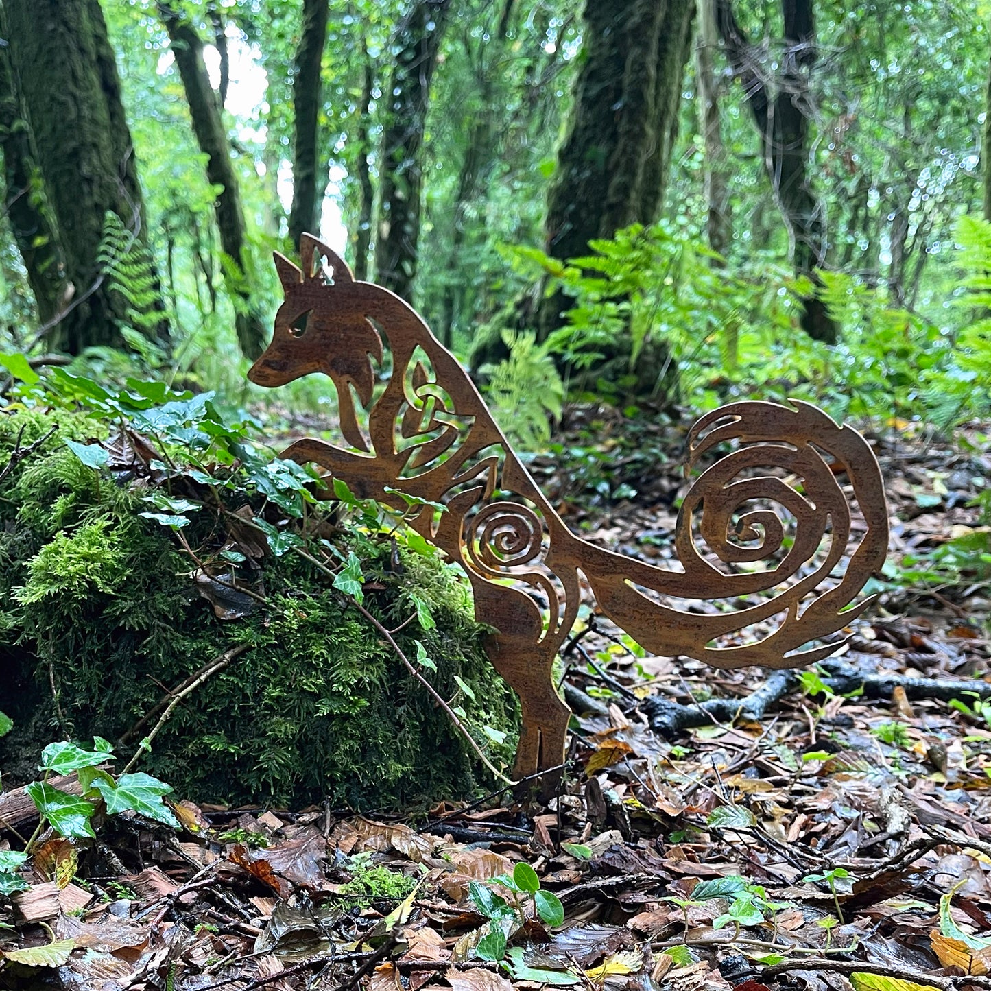 Wild Native Red Fox metal sculpture