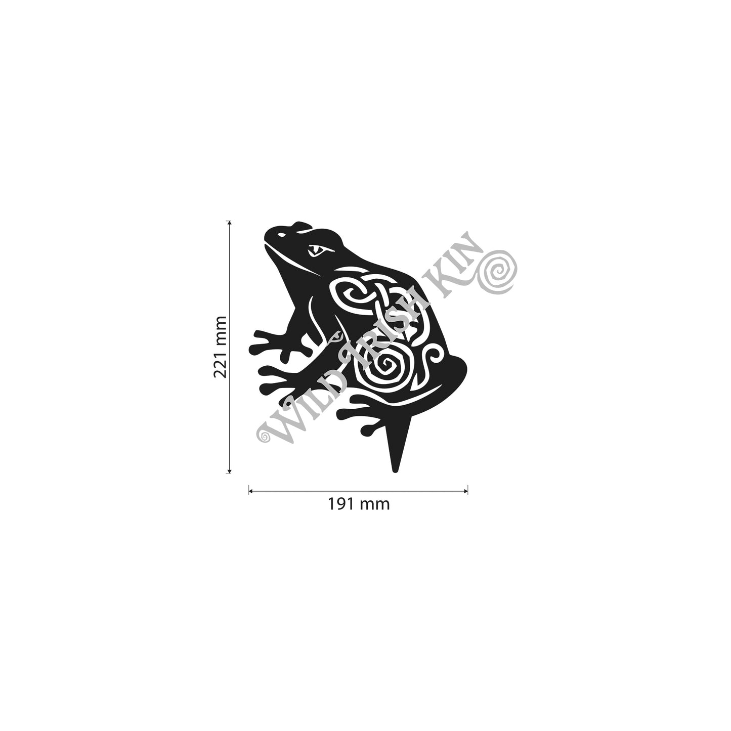 Native Wild Frog metal sculpture
