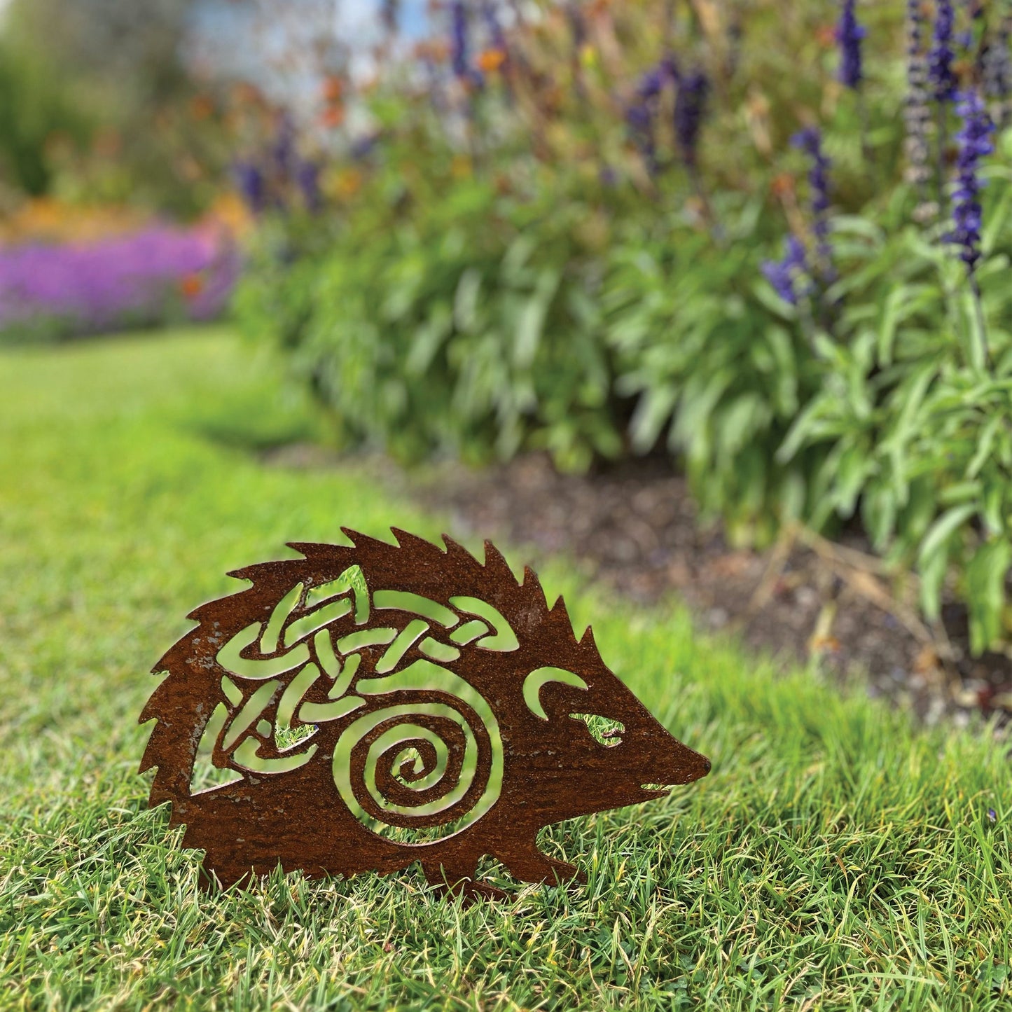 Wild Irish Hedgehog metal sculpture