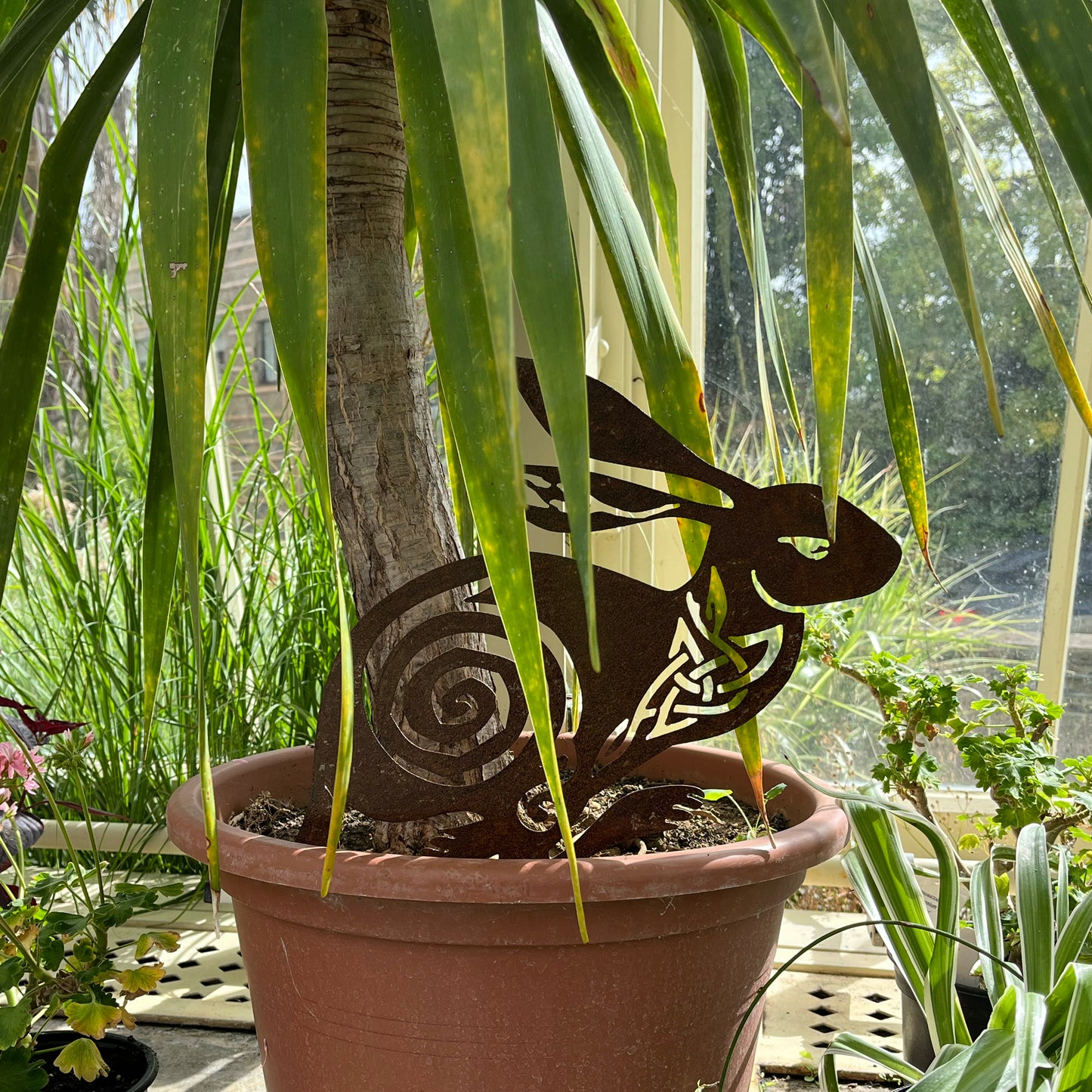 Native Irish Hare metal sculpture