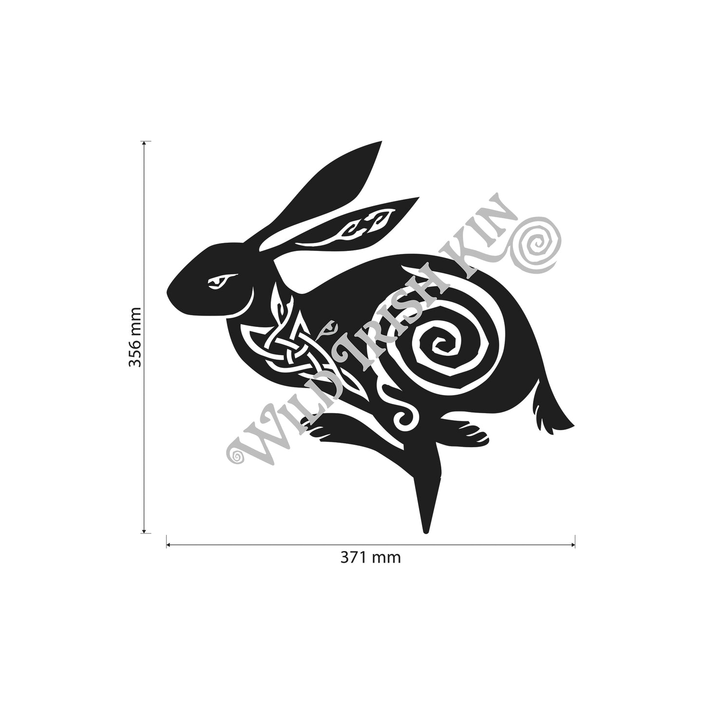 Native Irish Hare metal sculpture