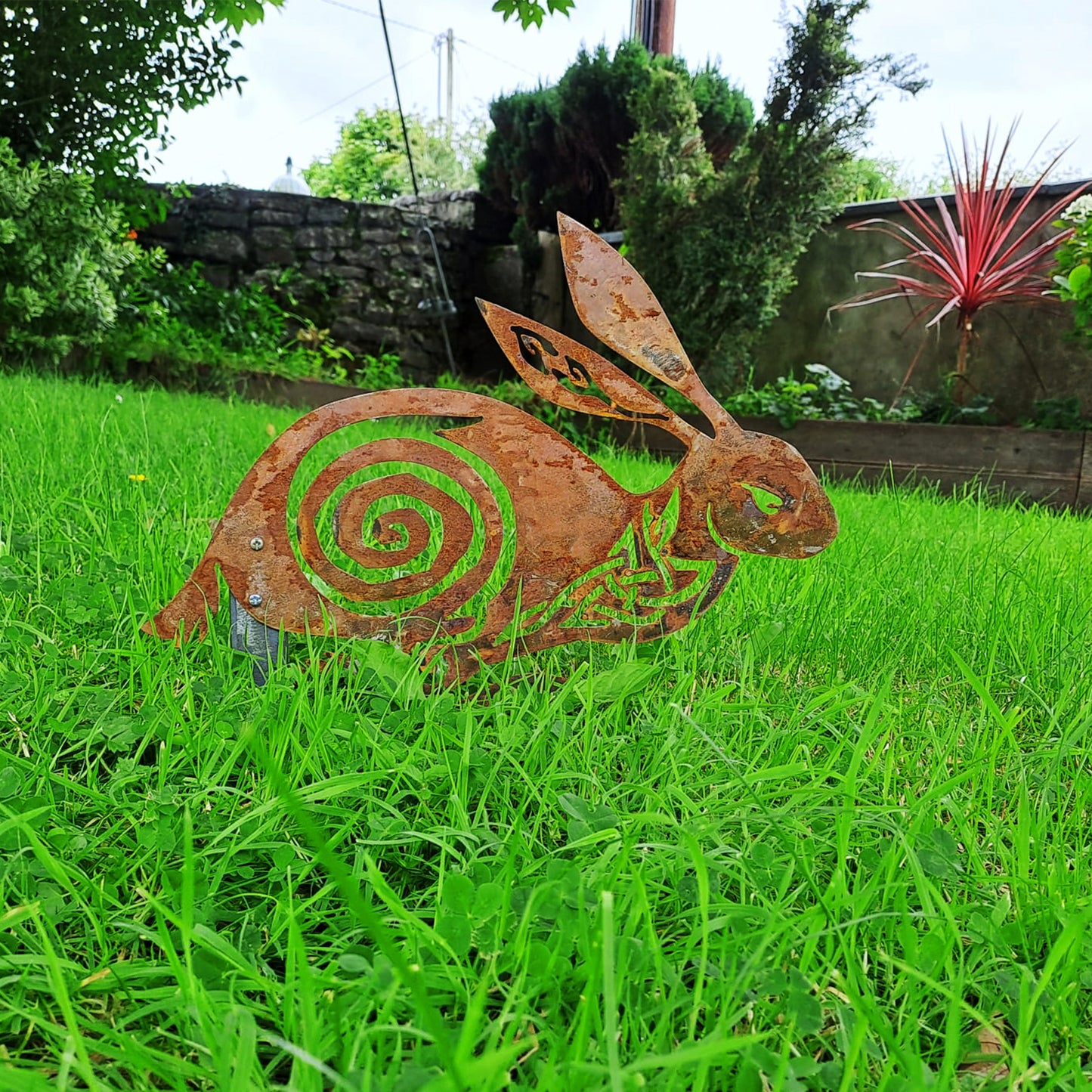 Native Irish Hare metal sculpture