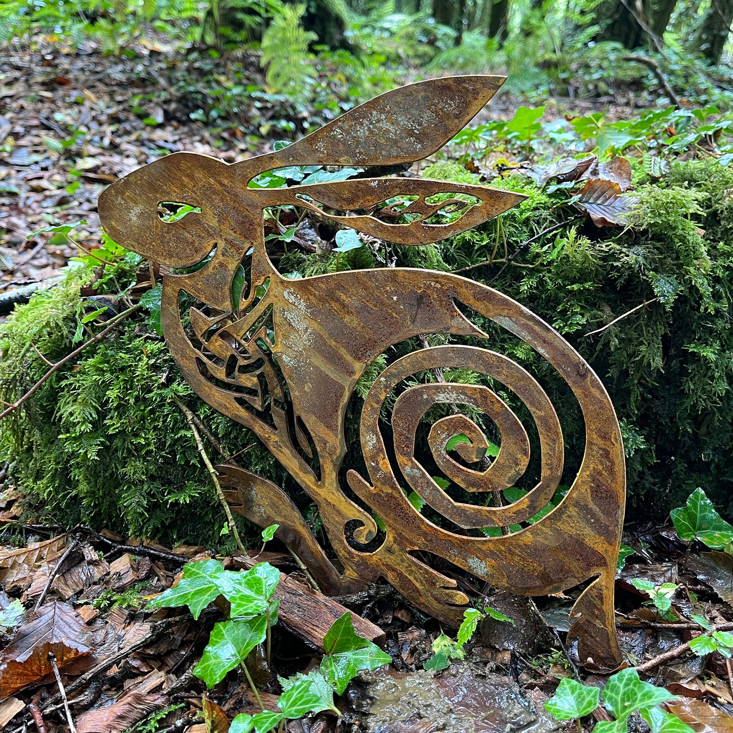 Native Irish Hare metal sculpture