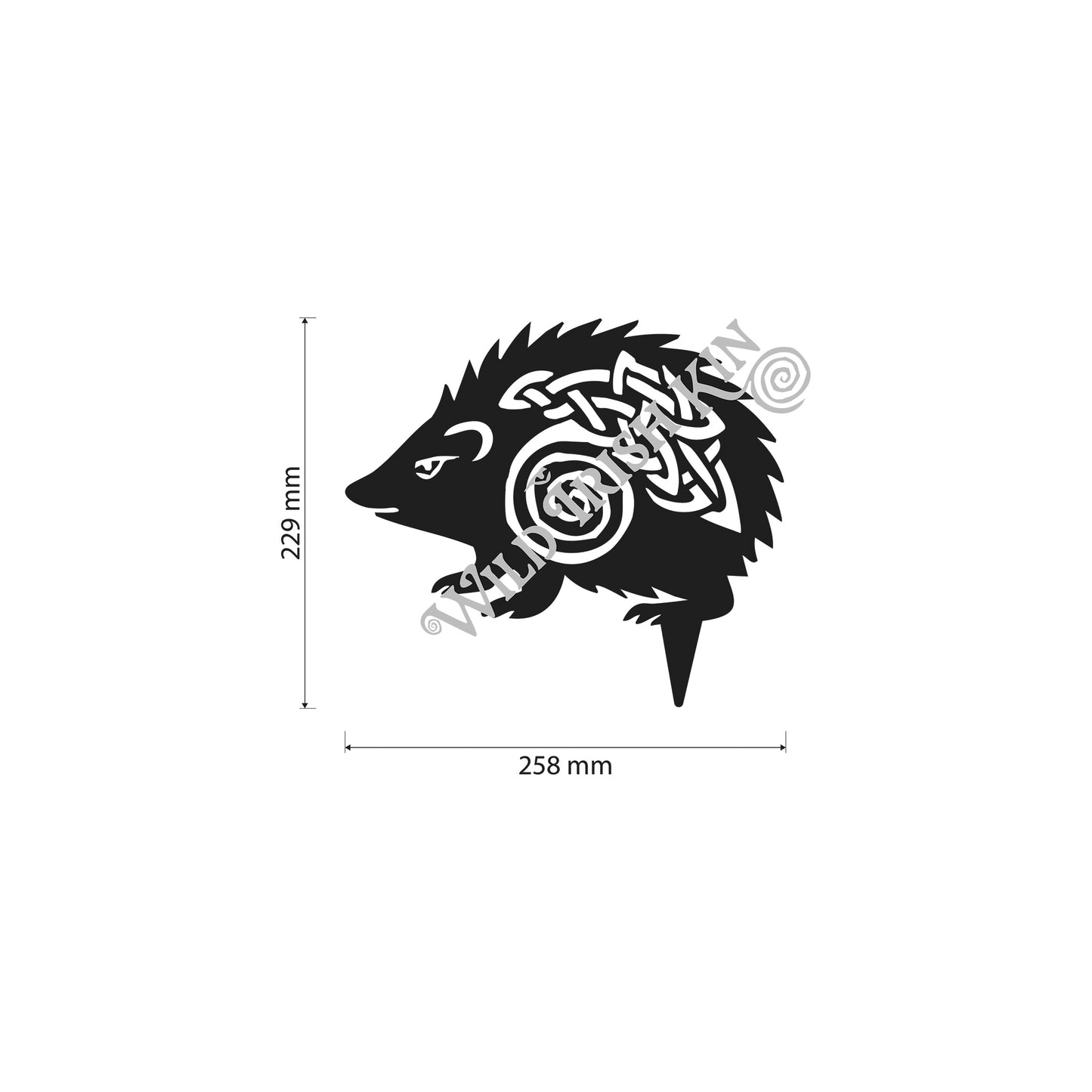 Wild Irish Hedgehog metal sculpture