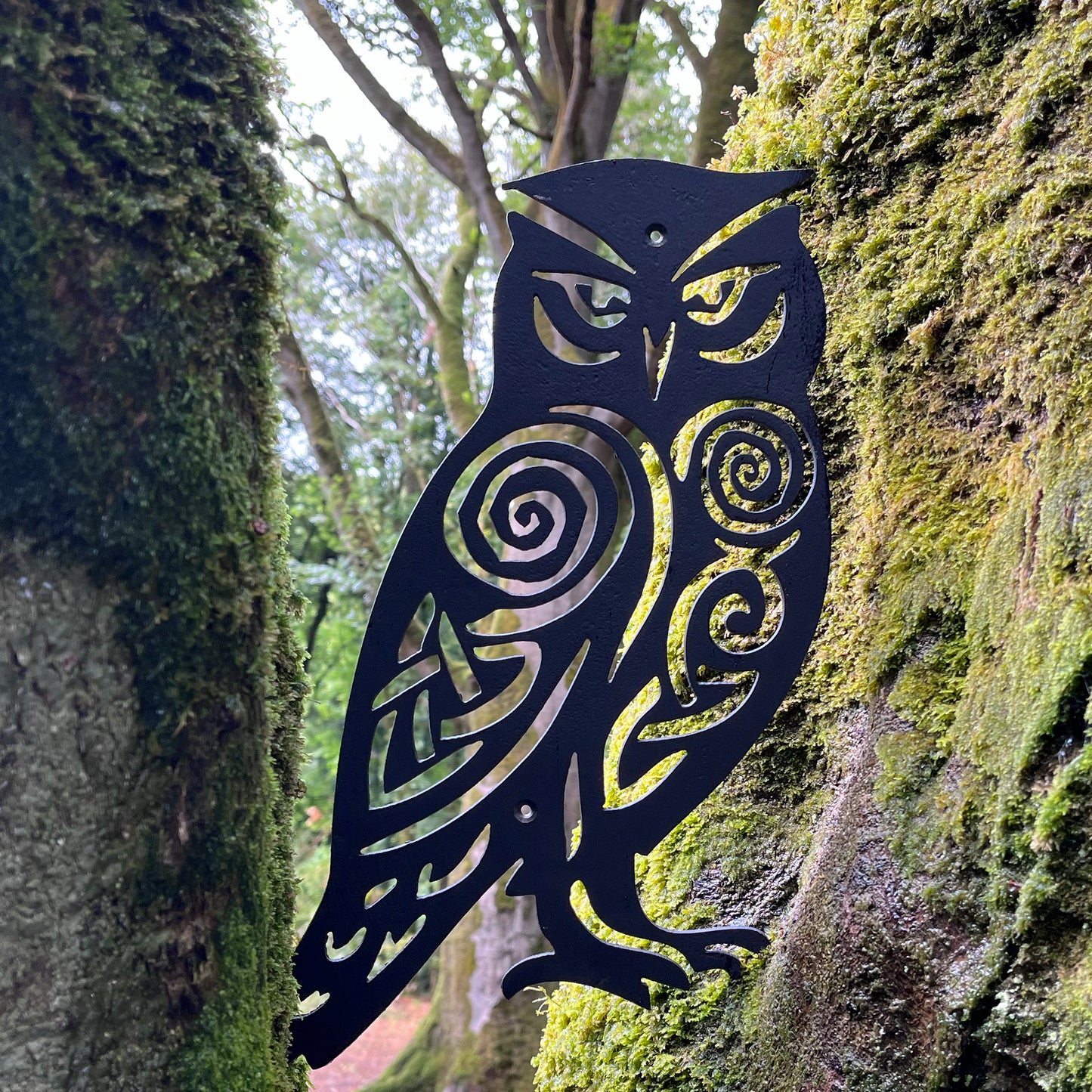 Native Irish Owl metal sculpture