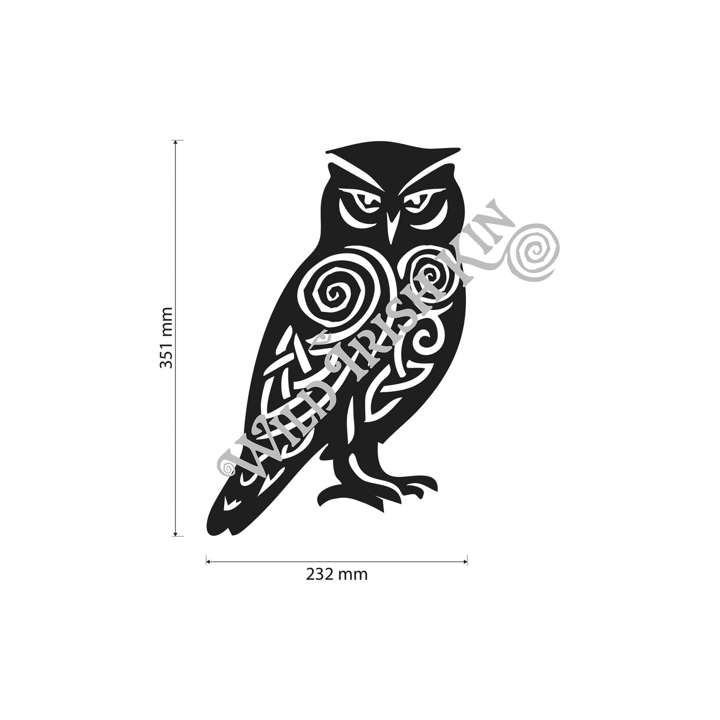 Native Irish Owl metal sculpture