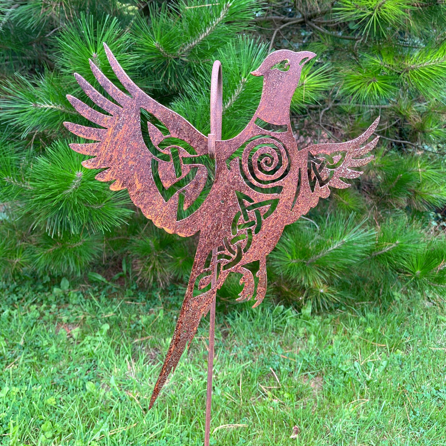 Wild Pheasant metal sculpture