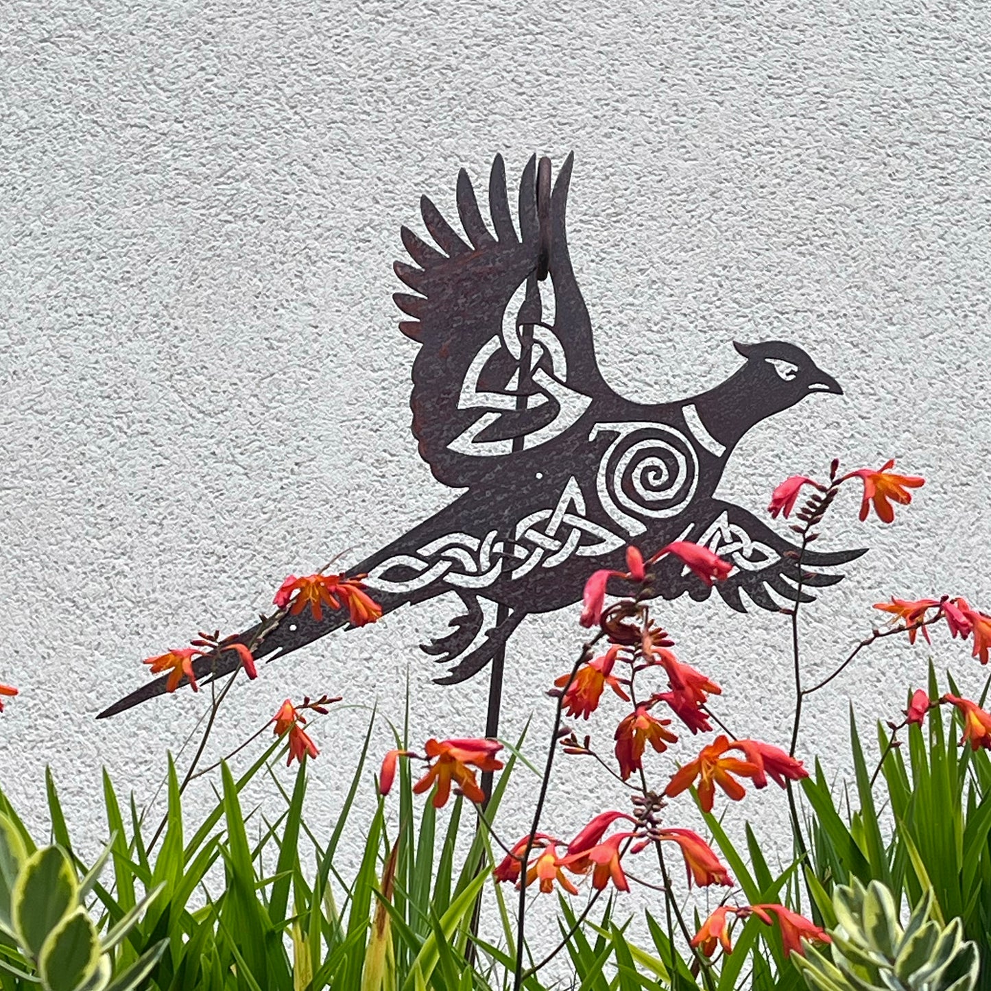 Wild Pheasant metal sculpture