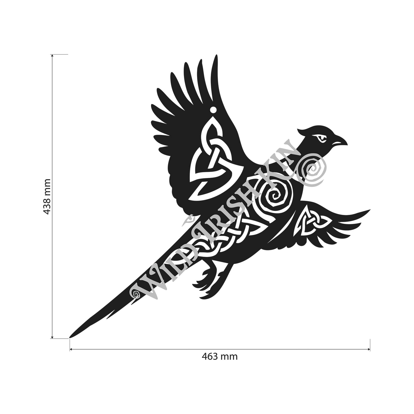 Wild Pheasant metal sculpture
