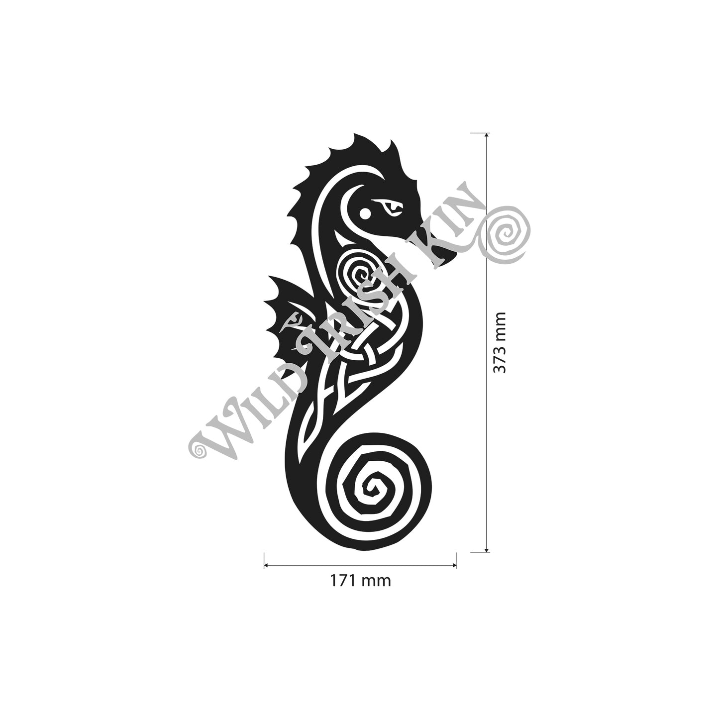 Native Irish Sea Horse metal sculpture
