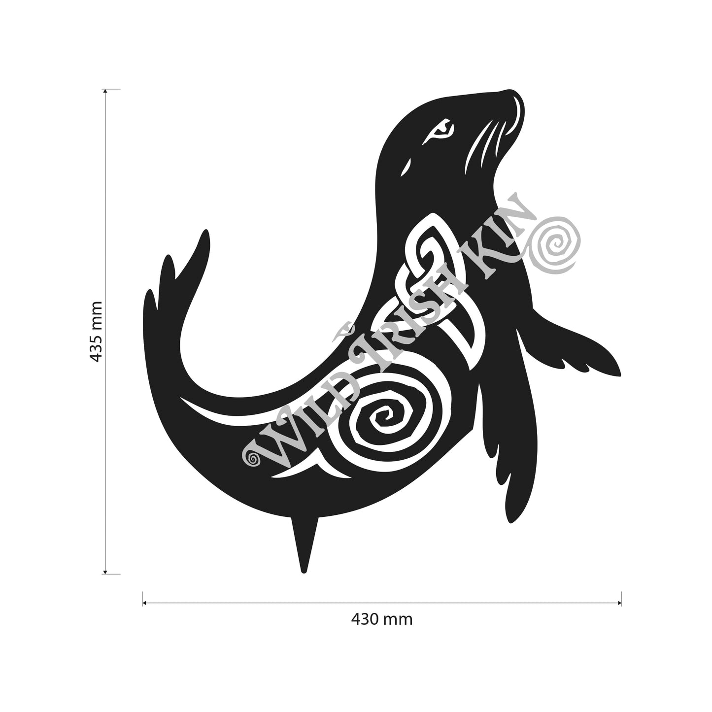 Wild Irish Seal metal sculpture