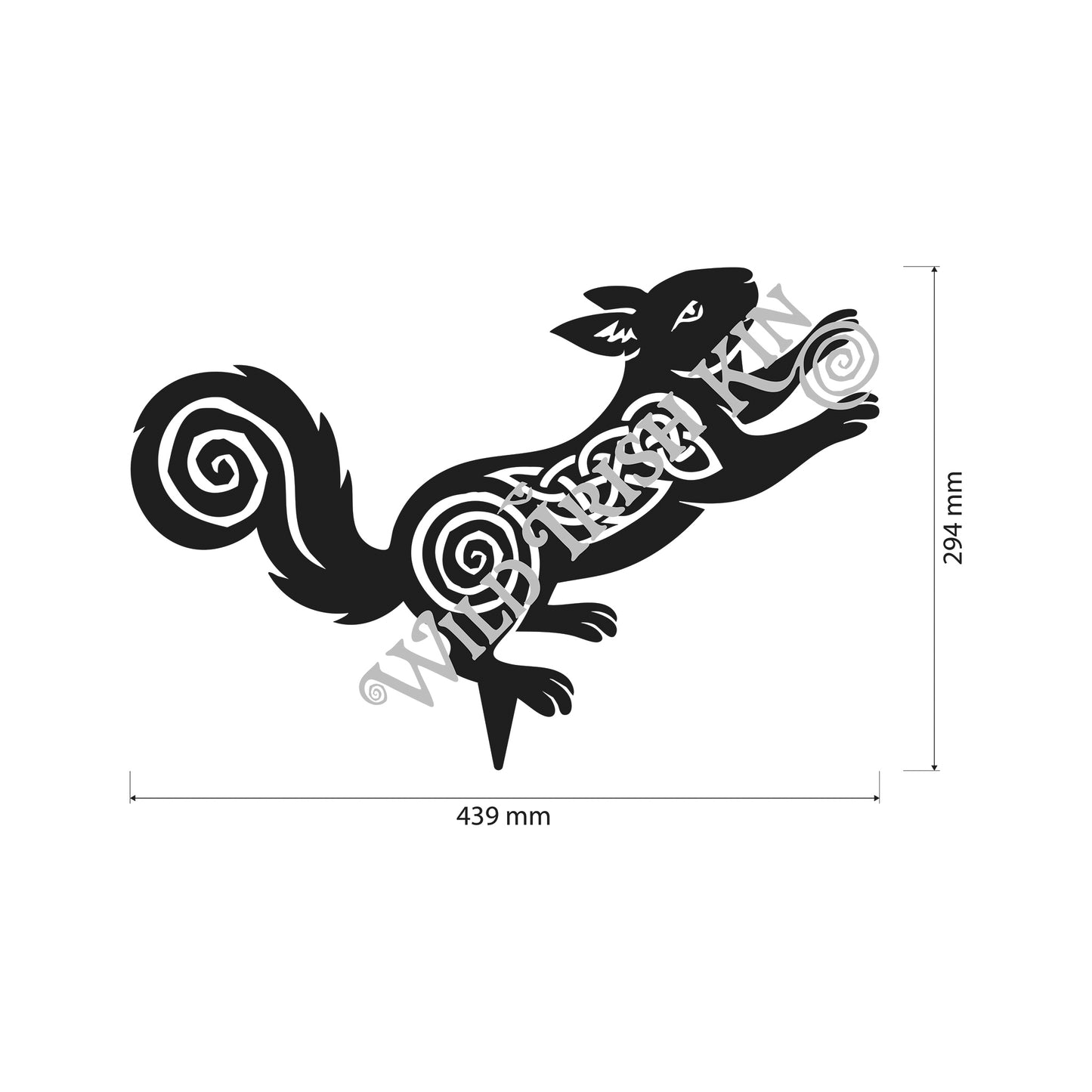 Native Red Squirrel metal sculpture