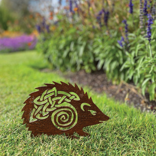 Wild Irish Hedgehog metal sculpture