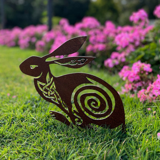 Native Irish Hare metal sculpture