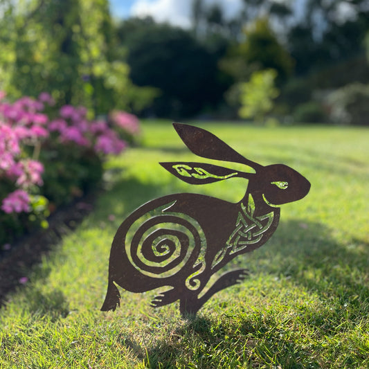 Native Irish Hare metal sculpture
